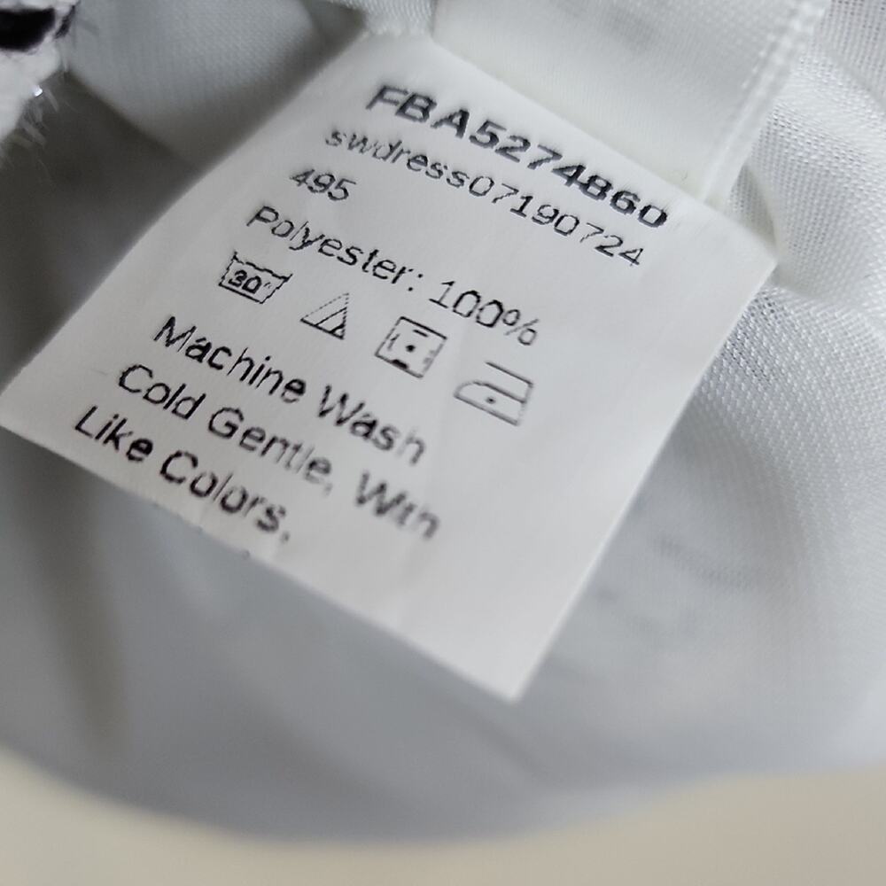 Elegant White and Black XS Sparkling Tweed Dress - Picture 4 of 17